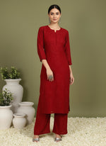 Load image into Gallery viewer, Malhar Rayon Chikankari Kurti Set