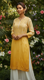 Load image into Gallery viewer, Riva Ombre Chikankari Kurti