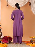 Load image into Gallery viewer, Karry Rayon Chikankari Kurti Pallazo Set