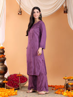 Load image into Gallery viewer, Karry Rayon Chikankari Kurti Pallazo Set