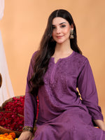 Load image into Gallery viewer, Karry Rayon Chikankari Kurti Pallazo Set