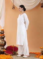 Load image into Gallery viewer, Karry Rayon Chikankari Kurti Pallazo Set