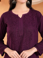 Load image into Gallery viewer, Karry Rayon Chikankari Kurti Pallazo Set