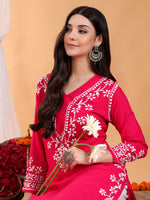Load image into Gallery viewer, Haseena Rayon Chikankari Kurti