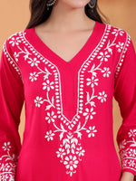 Load image into Gallery viewer, Haseena Rayon Chikankari Kurti