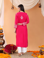Load image into Gallery viewer, Haseena Rayon Chikankari Kurti