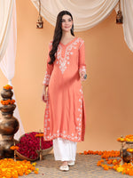 Load image into Gallery viewer, Haseena Rayon Chikankari Kurti