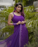 Load and play video in Gallery viewer, Garima Styled Premium Chikankari Strappy Viscose Set