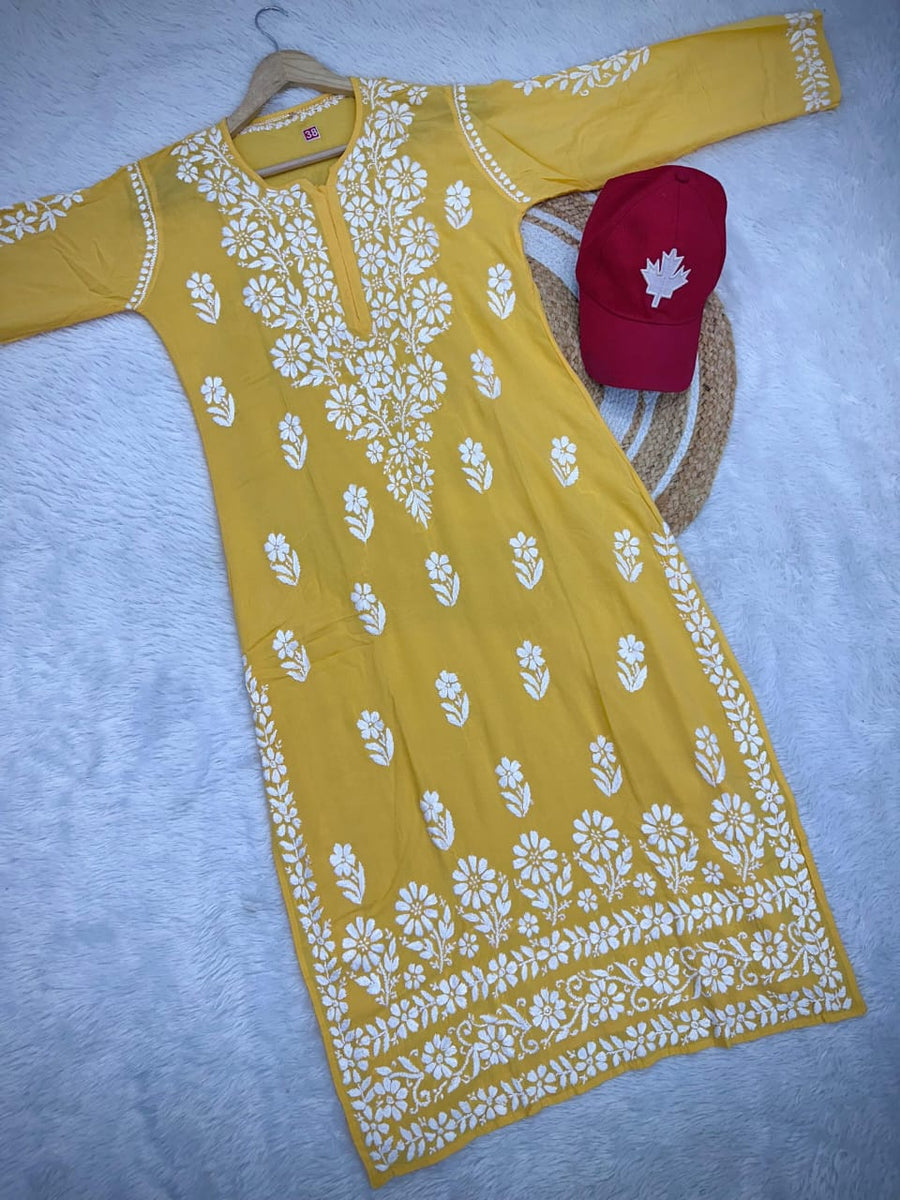 Bela Modal Chikankari Long Kurta