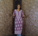 Load image into Gallery viewer, Mausam Modal Chikankari Straight Kurti