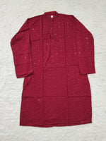 Load image into Gallery viewer, Nawab Mens Straight Machine Chikankari Kurta & Pyjama Set