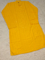 Load image into Gallery viewer, Nawab Mens Straight Machine Chikankari Kurta & Pyjama Set - The Lucknowi Chikan