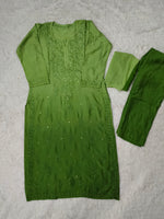 Load image into Gallery viewer, Karishma Kapoor Styled Mukaish Chikankari Chanderi Suit Set