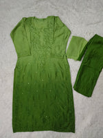 Load image into Gallery viewer, Karishma Kapoor Styled Mukaish Chikankari Chanderi Suit Set