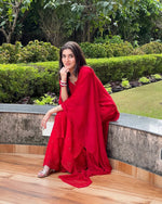 Load image into Gallery viewer, Surmai Premium Chikankari Viscose Mukaish Kurti Set