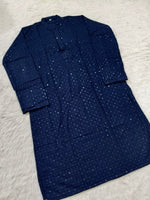 Load image into Gallery viewer, Nawab Mens Straight Machine Chikankari Kurta & Pyjama Set