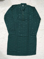 Load image into Gallery viewer, Nawab Mens Straight Machine Chikankari Kurta & Pyjama Set