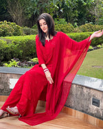 Load image into Gallery viewer, Surmai Premium Chikankari Viscose Mukaish Kurti Set