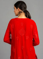 Load image into Gallery viewer, Rakul Preet Viscose Mukaish Chikankari Kurti