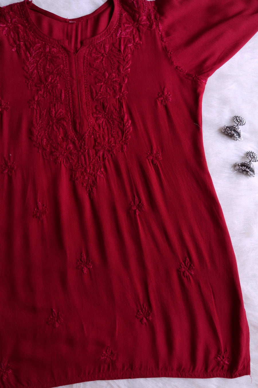 Vibha Ombre Chikankari Short Top