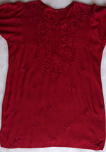 Load image into Gallery viewer, Vibha Ombre Chikankari Short Top - The Lucknowi Chikan