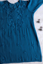 Load image into Gallery viewer, Vibha Ombre Chikankari Short Top