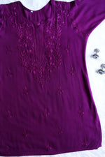 Load image into Gallery viewer, Vibha Ombre Chikankari Short Top