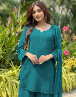 Load image into Gallery viewer, Avneet Kaur Mukaish Patiala Set Zanskar-Blue