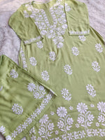 Load image into Gallery viewer, Lali Modal Chikankari Kurti Set