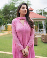 Load image into Gallery viewer, Nora Premium Chikankari Heavy Anarkali & Dupatta