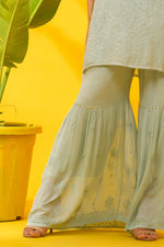 Load image into Gallery viewer, Fiza Designer Mukaish Chikankari Noodle Gharara Set