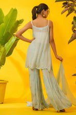 Load image into Gallery viewer, Fiza Designer Mukaish Chikankari Noodle Gharara Set