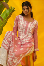 Load image into Gallery viewer, Dhunki Modal Chikankari Straight Kurta
