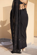 Load image into Gallery viewer, Manmohini Premium Viscose Mukaish Chikankari Saree