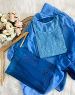 Load image into Gallery viewer, Bahar Ombre Rayon Chikankari Kurti Set