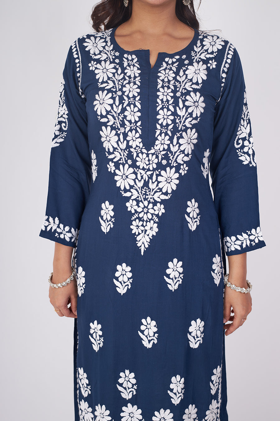 Bela Modal Chikankari Long Kurta