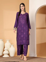 Load image into Gallery viewer, Aqsa Premium Chikankari Kurti Set