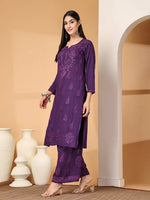 Load image into Gallery viewer, Aqsa Premium Chikankari Kurti Set