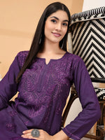 Load image into Gallery viewer, Aqsa Premium Chikankari Kurti Set