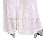 Load image into Gallery viewer, White Chikankari Sharara Bottom