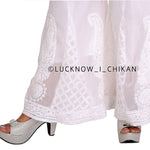 Load image into Gallery viewer, White Chikankari Sharara Bottom