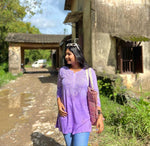 Load image into Gallery viewer, Vibha Ombre Chikankari Short Top Mauve Rayon Cotton
