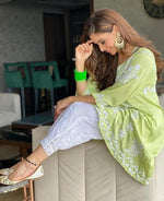 Load image into Gallery viewer, Nikhat Lace Chikankari Afgani Salwar White Free Shipping