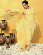 Load image into Gallery viewer, Zara Styled Georgette Chikankari Kurti With White Sharara