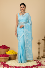 Load image into Gallery viewer, Mohini Cotton Chikankari Saree
