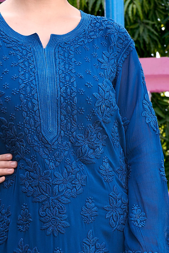 Vranda Pure Viscose 3D Chikankari Kurti