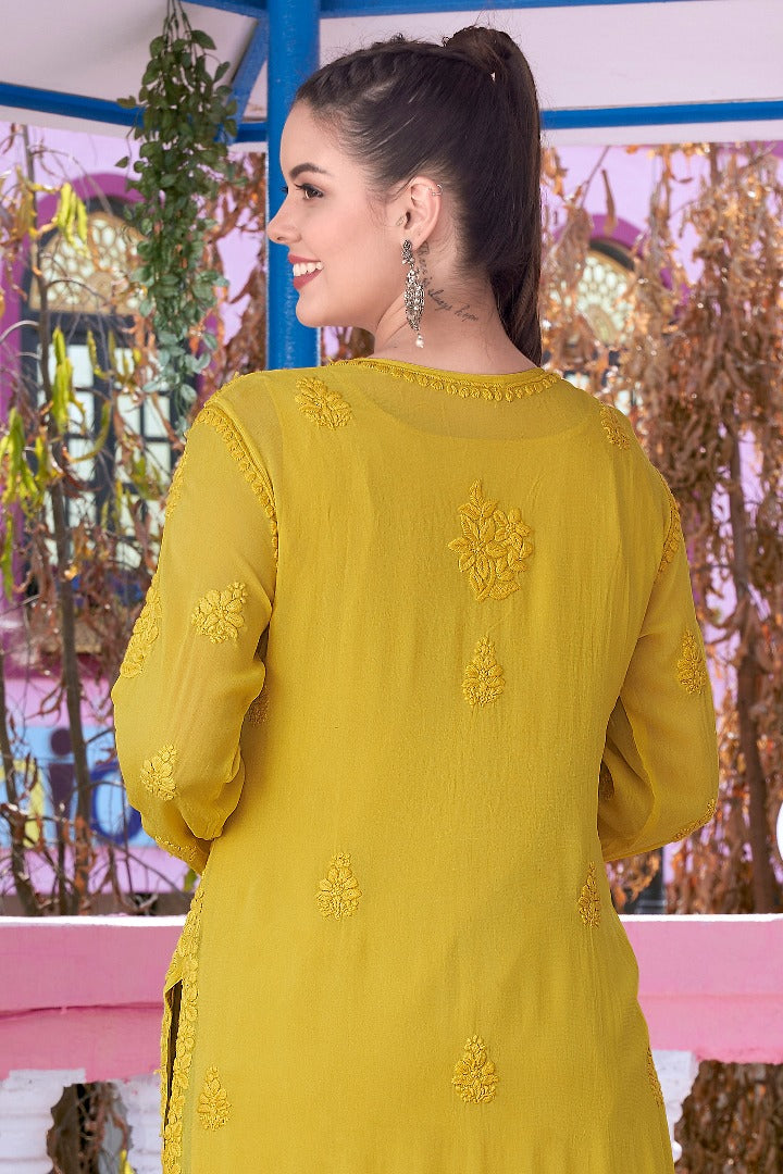 Vranda Pure Viscose 3D Chikankari Kurti