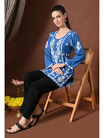 Load image into Gallery viewer, Ayesha Premium Chikankari Short Kurti - The Lucknowi Chikan 