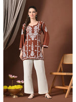 Load image into Gallery viewer, Ayesha Premium Chikankari Short Kurti - The Lucknowi Chikan 