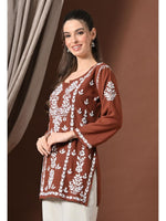 Load image into Gallery viewer, Ayesha Premium Chikankari Short Kurti - The Lucknowi Chikan 